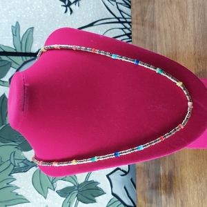 NWT Loft Gold tone beaded necklace